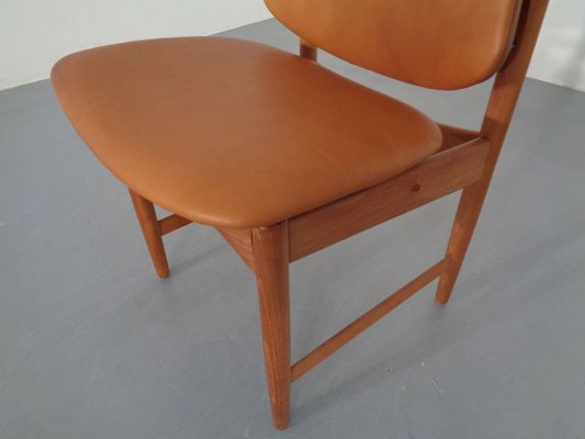 Teak and Brass Side Chair by Arne Hovmand-Olsen for Mogens Kold, 1950s-RDW-711632