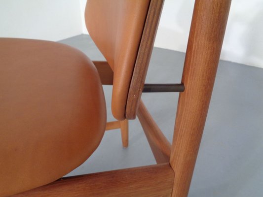 Teak and Brass Side Chair by Arne Hovmand-Olsen for Mogens Kold, 1950s-RDW-711632