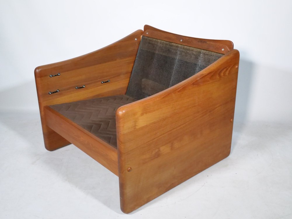 Teak and Leather Armchair by Mikael Laursen, 1970s