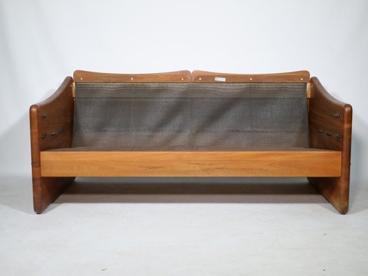 Teak and Leather Sofa by Mikael Laursen, 1970s-LVS-1756860