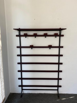 Teak and Metal Coat Rack, 1960s-GTS-999479