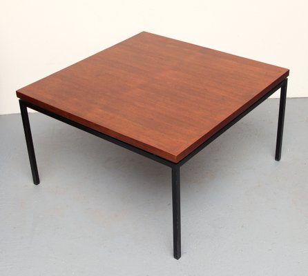 Teak and Metal Square Coffee Table, 1960s-PF-1117872