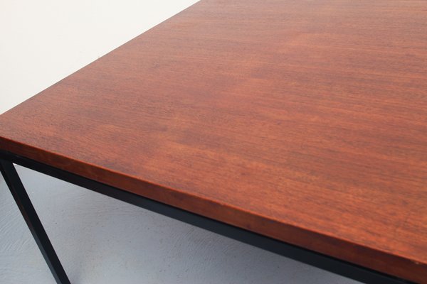 Teak and Metal Square Coffee Table, 1960s-PF-1117872