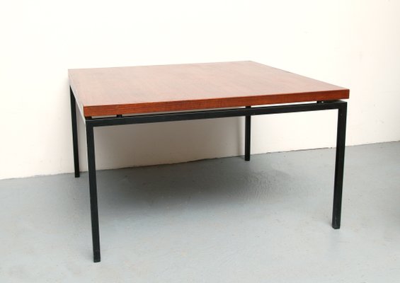 Teak and Metal Square Coffee Table, 1960s-PF-1117872