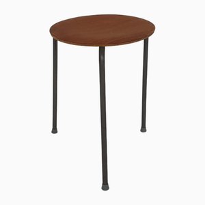 Teak and Metal Tripod Stool, Denmark, 1960s-ZO-2028638