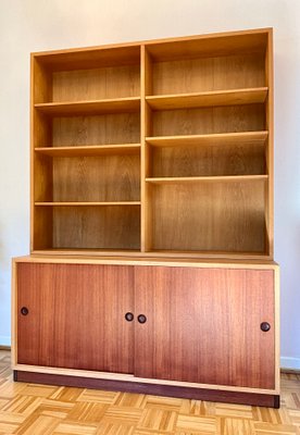 Teak and Oak 2-Part Cabinet by Borge Mogensen for Karl Andersson & Soner, Denmark, 1960s-OHY-2034463