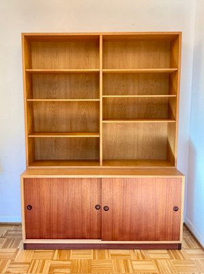 Teak and Oak 2-Part Cabinet by Borge Mogensen for Karl Andersson & Soner, Denmark, 1960s-OHY-2034463