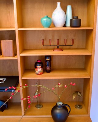 Teak and Oak 2-Part Cabinet by Borge Mogensen for Karl Andersson & Soner, Denmark, 1960s-OHY-2034463