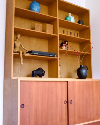 Teak and Oak 2-Part Cabinet by Borge Mogensen for Karl Andersson & Soner, Denmark, 1960s-OHY-2034463