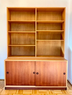 Teak and Oak 2-Part Cabinet by Borge Mogensen for Karl Andersson & Soner, Denmark, 1960s-OHY-2034463