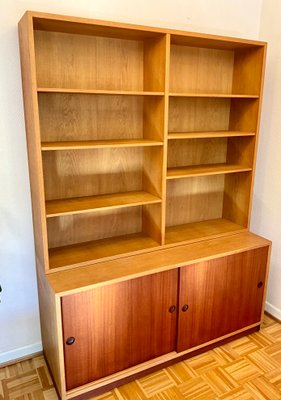 Teak and Oak 2-Part Cabinet by Borge Mogensen for Karl Andersson & Soner, Denmark, 1960s-OHY-2034463