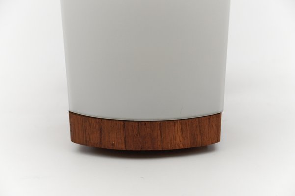 Teak and Opaline Glass Wall Lamp from Kaiser Leuchten, 1960s-KQB-1755954