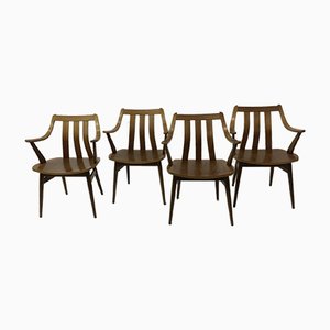 Teak and Plywood Dining Chairs from Pastoe , 1960s, Set of 4-BGP-934879