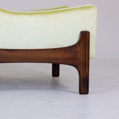 Teak and Velvet Armchairs, 1960s, Set of 2-SXX-1808380