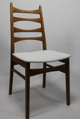 Teak and White Skai Chair from Hellerau, Germany, 1960s-HJY-1782220