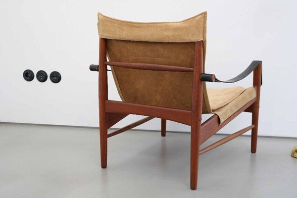 Teak Antelope Safari Easy Chair by Hans Olsen for Viskadalens Möbelindustri, 1960s-FJP-1720293