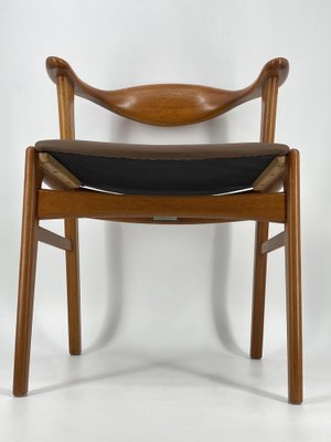 Teak Armchair Model 49 with Leather Seat by Erik Kirkegaard for Høng Stolefabrik, Denmark, 1960s-CZ-2041206