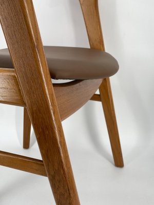 Teak Armchair Model 49 with Leather Seat by Erik Kirkegaard for Høng Stolefabrik, Denmark, 1960s-CZ-2041206