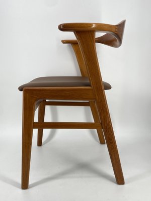 Teak Armchair Model 49 with Leather Seat by Erik Kirkegaard for Høng Stolefabrik, Denmark, 1960s-CZ-2041206