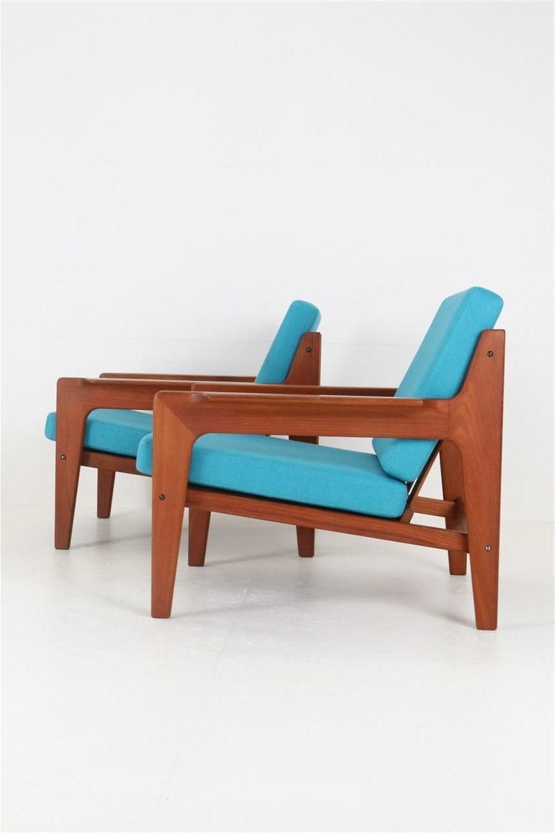 Teak Armchairs by Arne Wahl Iversen for Komfort, 1960s, Set of 2