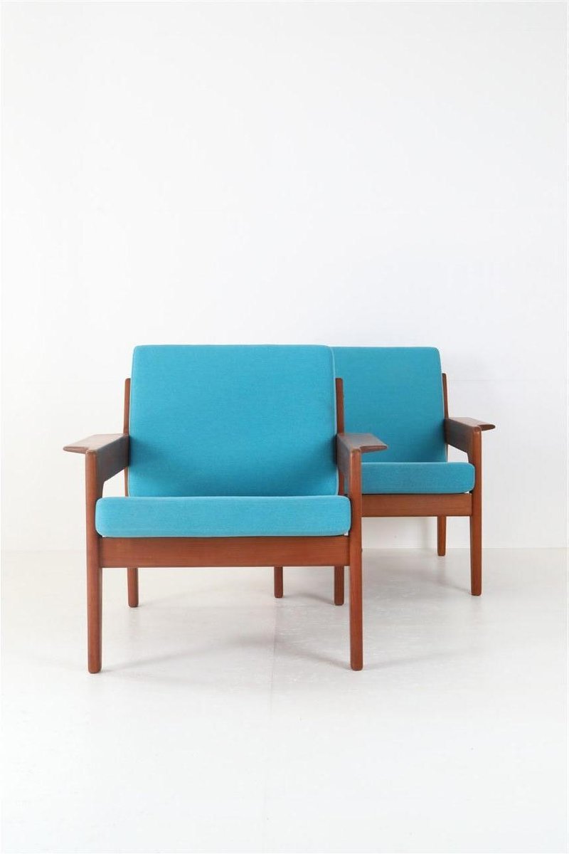 Teak Armchairs by Arne Wahl Iversen for Komfort, 1960s, Set of 2