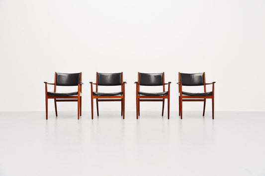 Teak Armchairs by Kai Lynfeldt Larsen for Soren Willadsen, Denmark, 1960s, Set of 4