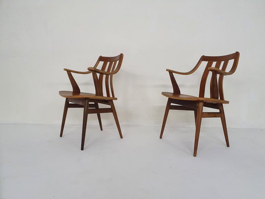 Teak Armchairs, Netherlands, 1960s, Set of 2-ZO-1295103