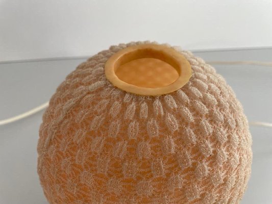 Teak Ball Bedside Lamps with Fabric Shades from Temde, Germany, 1960s, Set of 2-RDS-1725999