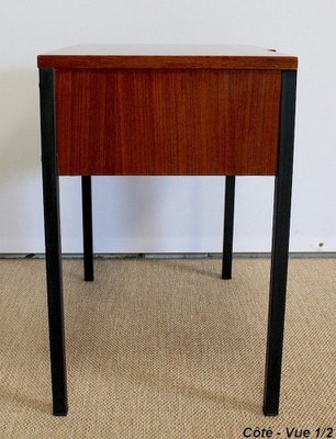 Teak Bedside or End Tables in the Style of Minvielle, 1960s, Set of 2-RVK-953840