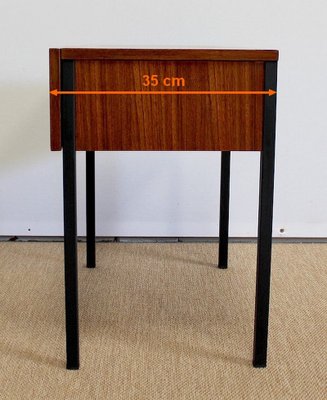 Teak Bedside or End Tables in the Style of Minvielle, 1960s, Set of 2-RVK-953840