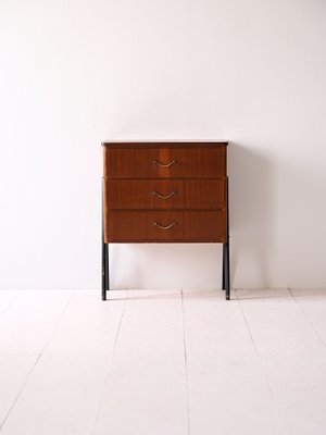 Teak Bedside Table and Black Details, 1960s-QWP-2034966