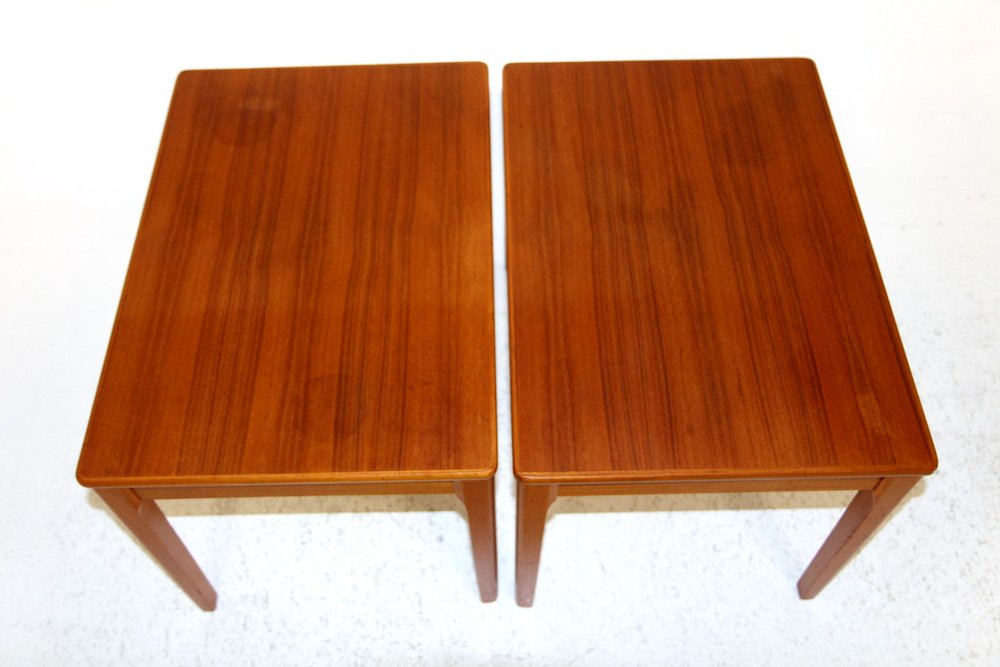 Teak Bedside Tables by Albert Larsson for Alberts Tibro, 1960s, Set of 2