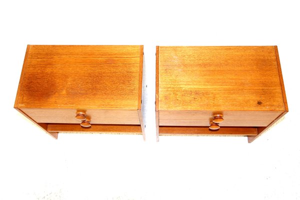 Teak Bedside Tables, Sweden, 1970s, Set of 2-GEK-1326005