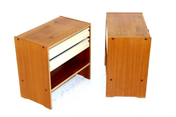 Teak Bedside Tables, Sweden, 1970s, Set of 2-GEK-1326005