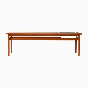 Teak Bench with Integrated Planter, 1960s-QWP-2035521