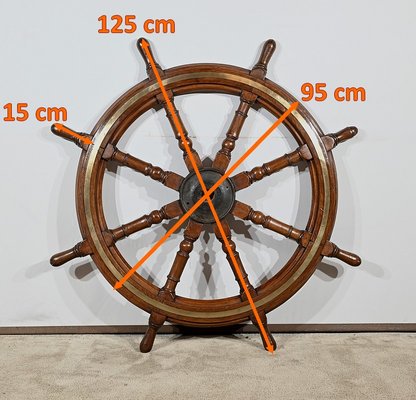 Teak Boat Wheel Bar-RVK-1798740