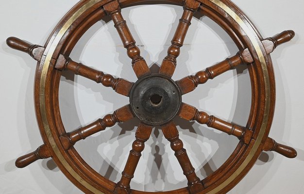 Teak Boat Wheel Bar-RVK-1798740