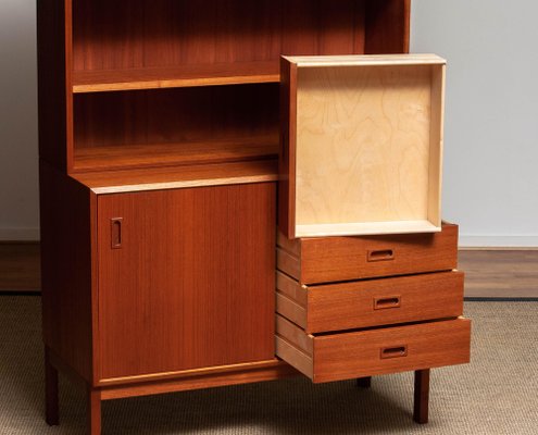 Teak Bookcase Cabinet with Adjustable Shelves, Denmark, 1960s-JE-987158