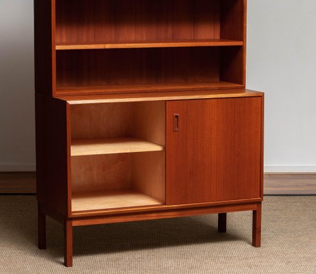 Teak Bookcase Cabinet with Adjustable Shelves, Denmark, 1960s-JE-987158