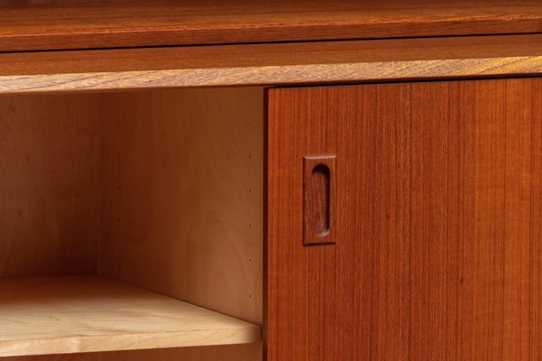 Teak Bookcase Cabinet with Adjustable Shelves, Denmark, 1960s-JE-987158