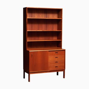 Teak Bookcase Cabinet with Adjustable Shelves, Denmark, 1960s-JE-987158