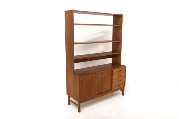 Teak Bookcase Chest of Drawers, Sweden, 1960s-GEK-2043073