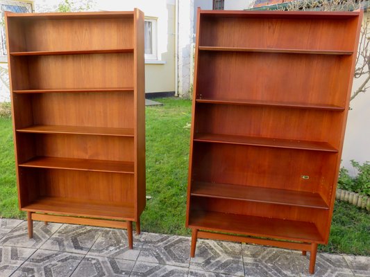 Teak Bookcases by Johannes Sorth, Denmark, 1960s, Set of 2-AC-1112936