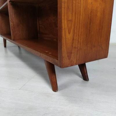 Teak Bookshelf with Compass Leg, 1950s-EAD-1777989