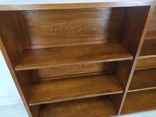 Teak Bookshelf with Compass Leg, 1950s-EAD-1777989