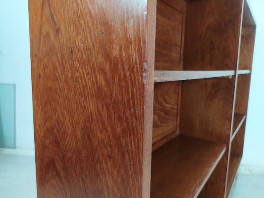 Teak Bookshelf with Compass Leg, 1950s-EAD-1777989