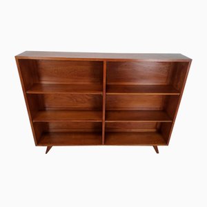 Teak Bookshelf with Compass Leg, 1950s-EAD-1777989