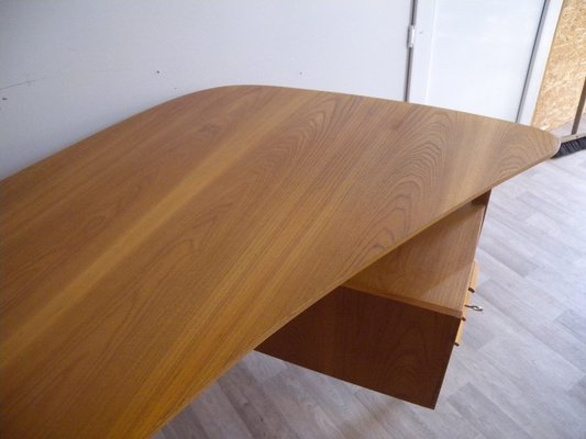 Teak Boomerang Desk by Hans Hartl for WK-Möbel, 1950s-FEO-1786952