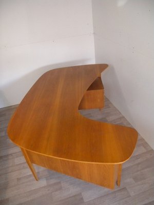 Teak Boomerang Desk by Hans Hartl for WK-Möbel, 1950s-FEO-1786952