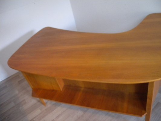 Teak Boomerang Desk by Hans Hartl for WK-Möbel, 1950s-FEO-1786952